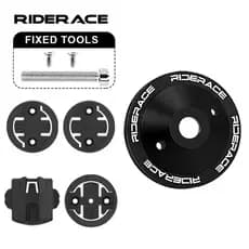 Suporte Top Cap Ciclo GPS Tampa Mesa Bike RIDERACE | Garmin Edge | Igpsport | Xoss | Bryton | Cycplus | Magene Aheadset