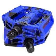 Par Pedal Plataforma Veloforce Nylon Camuflado Azul/Preto rosca grossa 9/16 Freeride Grau DH MTB