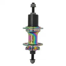 Cubo Traseiro Veloforce 36 Furos K7 HG 8 a 12 Velocidades Eixo com Porca Rolamento Barulhento Rainbow Camaleão Grau MTB