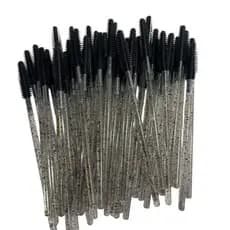 50unidades   Escovinha Silicone Para Cílios E Sobrancelhas