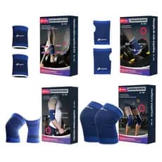Kit Joelheira Cotoveleira Munhequeira Luva compressão ortopédica academia crossfit musculação futsal