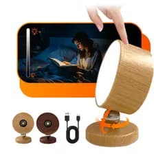 Lâmpada De Cabeceira 360 Moderna Luminária Sem Fio Recarregável LED Magnética Luz Para Leitura Casa