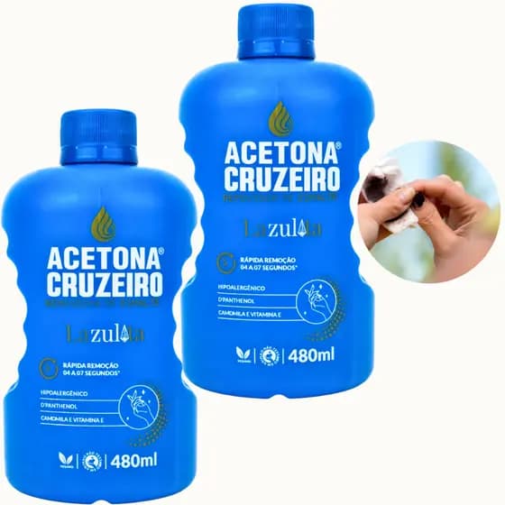 Kit 2 Removedor De Esmalte Unhas Original Limpa Tênis Cruzeiro 480ml