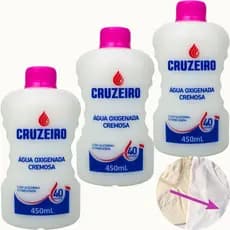 Kit 3un Água Oxigenada Cremosa 40v Cabelo Cruzeiro - 450ml