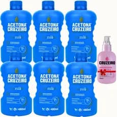 Kit 6 Acetona Removedor De Esmalte Unhas Original