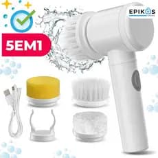Escova Eletrica de Limpeza 5 em 1 Sem Fio Limpador Multiuso Pratico Para Cozinha  Banheiro prático