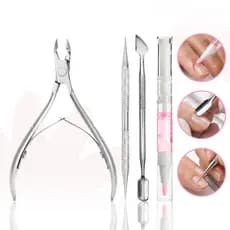Kit Manicure Cutilagem Completo Itens Alicate Espatula Palito Inox Caneta Hidratante Cuticula