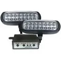 Milha Strobo Safetycar Slim - 16 Leds Branco Corpo Preto