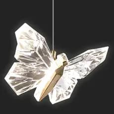 3 Pendente Moderno Luminaria Borboleta Libélula Gold Bivolt 3000k
