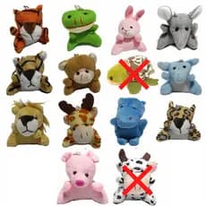 Kit 15 Chaveiros Pelucia Lembrancinha Maternidade Safari Fazenda Selva Pelúcia Aniversario Kawaii