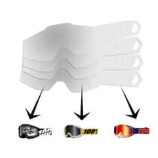 Tear Off Mattos Racing para Oculos 100% Accuri Strata Racecraft 1 Geração kit 10 Laminas