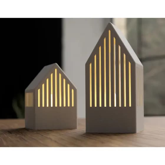KIT Luminária Casinha para Cenário com Vela Eletrônica Decorada- Casinhas decoração de Natal