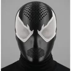 Faceshell homem aranha Symbiote em chamas- mascara cosplay premium