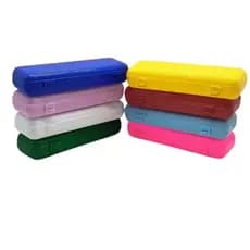 15 Estojos Escolar Plásticos Lembrancinha Diversas Cores
