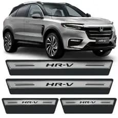 Kit Soleira Resinada Proteção Porta Hrv Hr-v - Prata