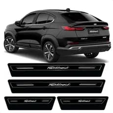 Jogo Soleira Resinada Proteção Porta Fiat Fastback 2024 2025