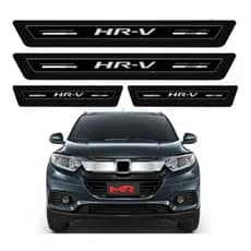 Kit Soleira Resinada Proteção Porta Hrv Hr-v - Preto