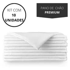 Pano De Chao Atacado Alvejado Branco Grande Premium Original Legitimo Kit Com 10 Peças
