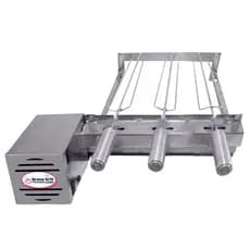 Brasa Grill Tradicional Único Andar Gira 3 Espetos Churrasqueira Elétrica Giratória Bi Volts