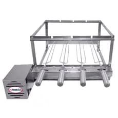 Brasa Grill Tradicional Gira 4 Espetos Churrasqueira Elétrica Giratória Bi Volts