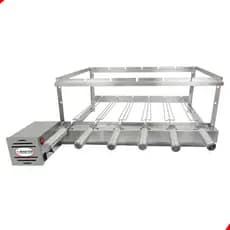 Brasa Grill Inox Gira 6 Espetos Churrasqueira Elétrica Giratória Bi Volts
