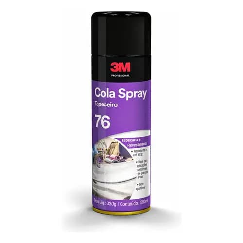 Adesivo Cola Spray 76 3m Tapeceiro Carpet Couro Tecido 550ml