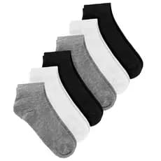 Kit Meia Soquete Preta Branca Masculina Feminina Cano Curto Algodão