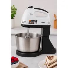 Batedeira Elétrica RAF 200W 7 Velocidades com Tigela 2L Aço Inox Planetária Bolo Massas Cozinha 110V