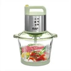 Processador de Alimentos Elétrico RAF 500W Tigela de Vidro 5L Mói Pica Tritura Carne Legumes Cozinha 220V