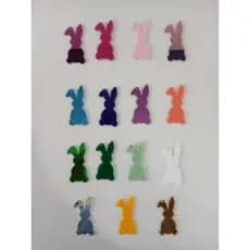 Coelho Pascoa em Acrilico - 5cm - pacote com 10 unidades