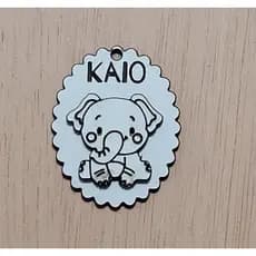 Chaveiro em MDF branco Selva - Personalizado - 5cm