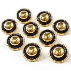 Botão de Costura Pézinho Preto e Dourado 10mm C/10 unidades Tamanho 16 Artesanato e Confecção