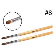 Kit 2x Pincel Madeira Nail Art Unha De Gel Acrigel D&Z Nº8