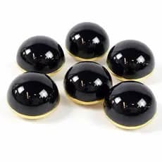 Kit 10 Botões de costura Tamanho 44 Preto e Dourado  28mm  para Roupas Casacos