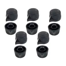 Knob Potenciômetro Rotativo para Volume 6mm - 10 Peças Preto