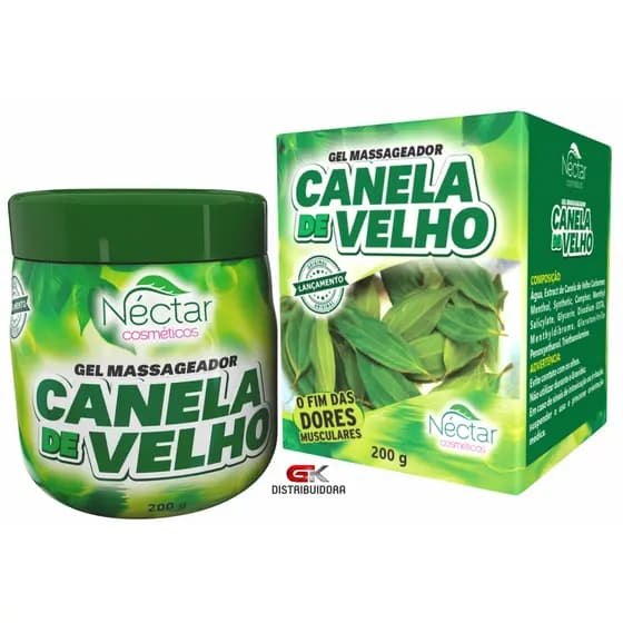 Kit 6 Gel Massageador Canela de Velho 200g Néctar Alívio Dores Musculares