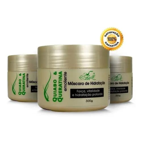 PROMOÇÃO Máscara de Hidratação e Força Capilar Quiabo e Queratina Belkit 300g