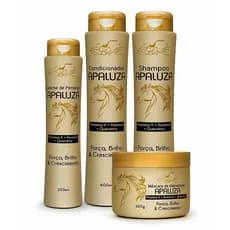 KIT Apaluza BELKIT 4 Itens: Shampoo + Condic. + Leave + Máscara.