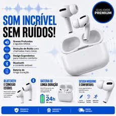 Fone De Ouvido Bluetooth Sem Fio - Com Cancelamneto de Ruidos, Audio Potente e esportivo