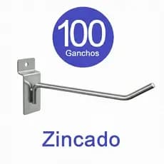 100 Ganchos Canaletado para Painel 20 cm zincado