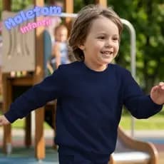 Moletom Infantil Menino e Menina Gola Careca Estilosa sem Bolso Blusa de Frio Quentinha