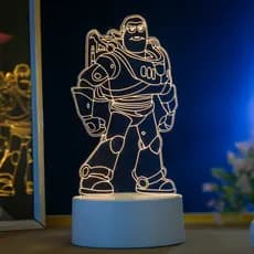 Luminária LED 3D de Mesa / Luz Noturna Presente Criativo / Decoração - buzz lightyear, toy story