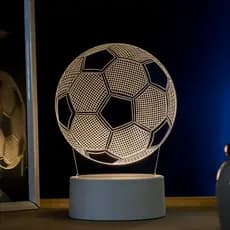 Luminária LED 3D de Mesa / Luz Noturna Presente Criativo / Decoração - bola futebol, bola, futebol