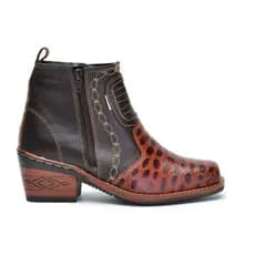Bota Masculina Country Vaquejada Couro Legitimo Costuras Reforçadas Sola Costurada Rodeio
