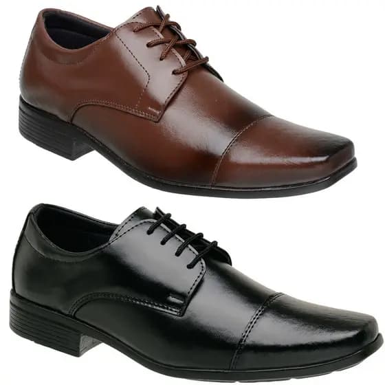Kit 2 Pares Sapato Masculino Social Oxford