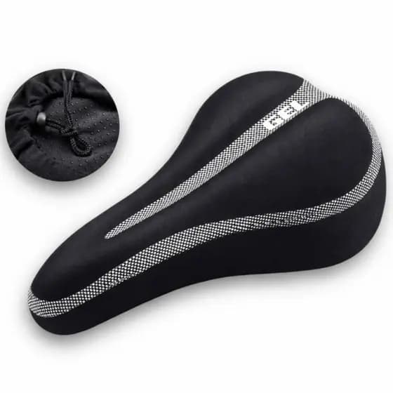 Capa de Banco Selim Para Bicicleta Ajustável Gel Silicone almofadada 3 modelos