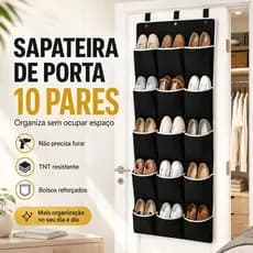 Sapateira de Porta Parede Organizadora 10 Pares de Calçados Sapatos Tênis TNT Resistente