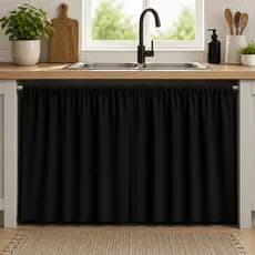 Cortina Para Pia de Cozinha PVC Várias Cores Impermeável