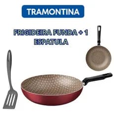 Frigideira Funda Antiaderente Tramontina  24 cm 2,2 L + UMA ESPATULA