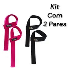 Strap Tala Feminino 2 Pares Fitness Para Musculação Crossfit Levantamento de Peso e Barra Masculino